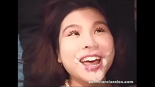 Retro Asian Nurse Eats Cum with a Canoodle After Rimming